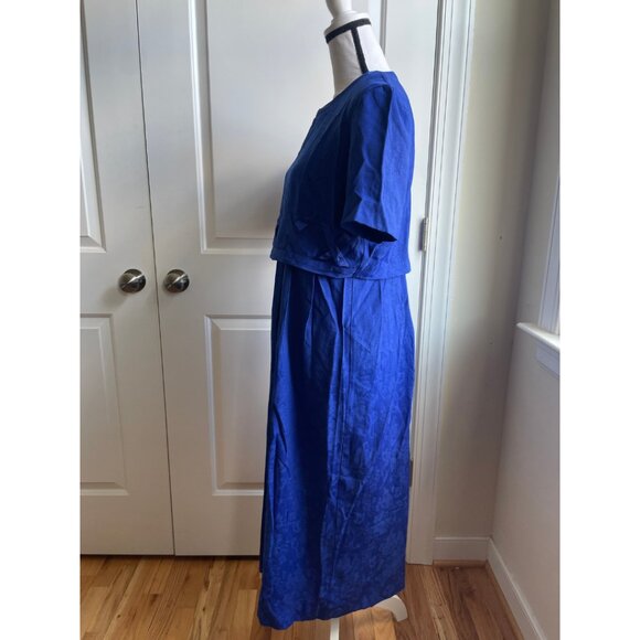 Miss Dorby Vintage Royal Blue Two-Piece Dress - Size 10 Petite - Picture 4 of 7